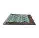 Sideview of Machine Washable Persian Light Blue Traditional Rug, wshtr3499lblu