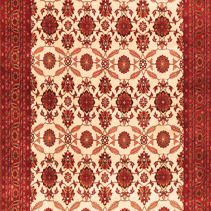 Serging Thickness of Machine Washable Persian Orange Traditional Area Rugs, wshtr3499org