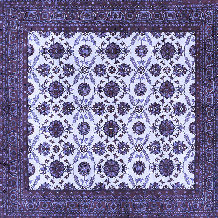 Square Persian Blue Traditional Rug, tr3499blu
