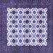 Square Persian Blue Traditional Rug, tr3499blu