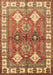 Geometric Brown Traditional Rug, tr349brn