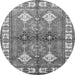 Square Geometric Gray Traditional Rug, tr349gry