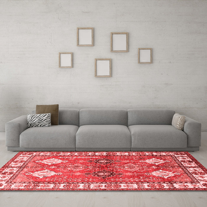 Traditional Red Washable Rugs