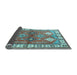 Sideview of Geometric Light Blue Traditional Rug, tr349lblu