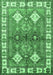 Geometric Emerald Green Traditional Rug, tr349emgrn