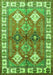 Geometric Green Traditional Rug, tr349grn