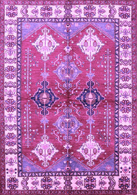 Geometric Purple Traditional Rug, tr349pur