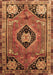 Machine Washable Persian Brown Traditional Rug, wshtr34brn