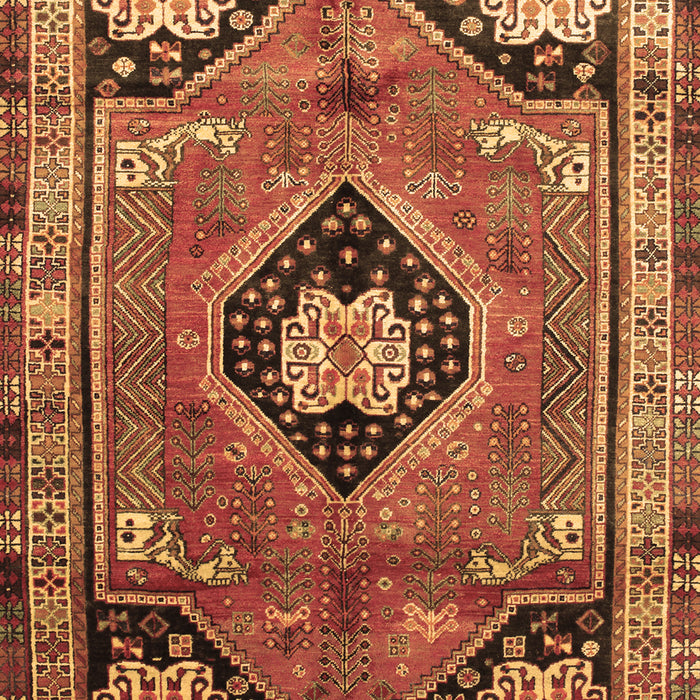 Machine Washable Persian Brown Traditional Rug, wshtr34brn