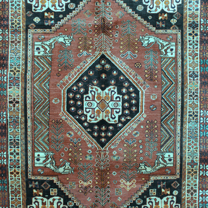 Machine Washable Persian Light Blue Traditional Rug, wshtr34lblu