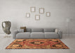 Machine Washable Persian Brown Traditional Rug in a Living Room,, wshtr34brn