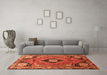 Machine Washable Persian Orange Traditional Area Rugs in a Living Room, wshtr34org