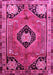 Machine Washable Persian Pink Traditional Rug, wshtr34pnk