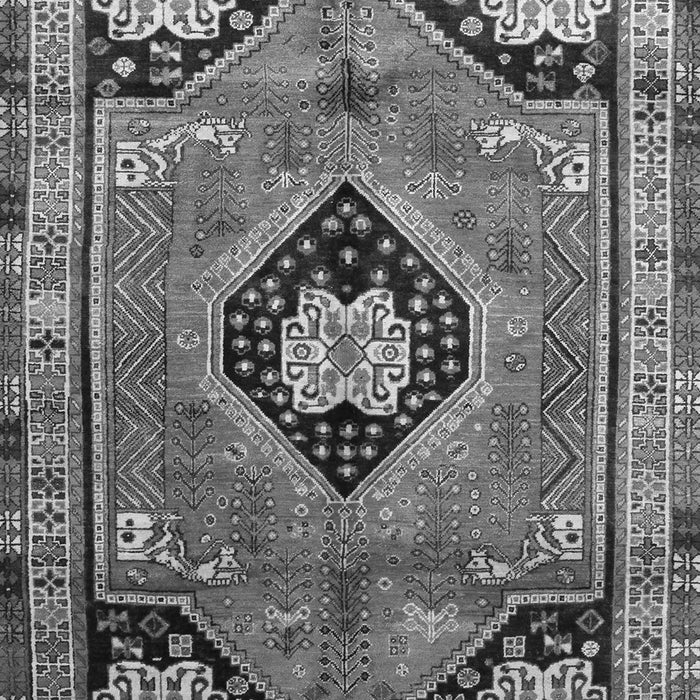 Serging Thickness of Machine Washable Persian Gray Traditional Rug, wshtr34gry
