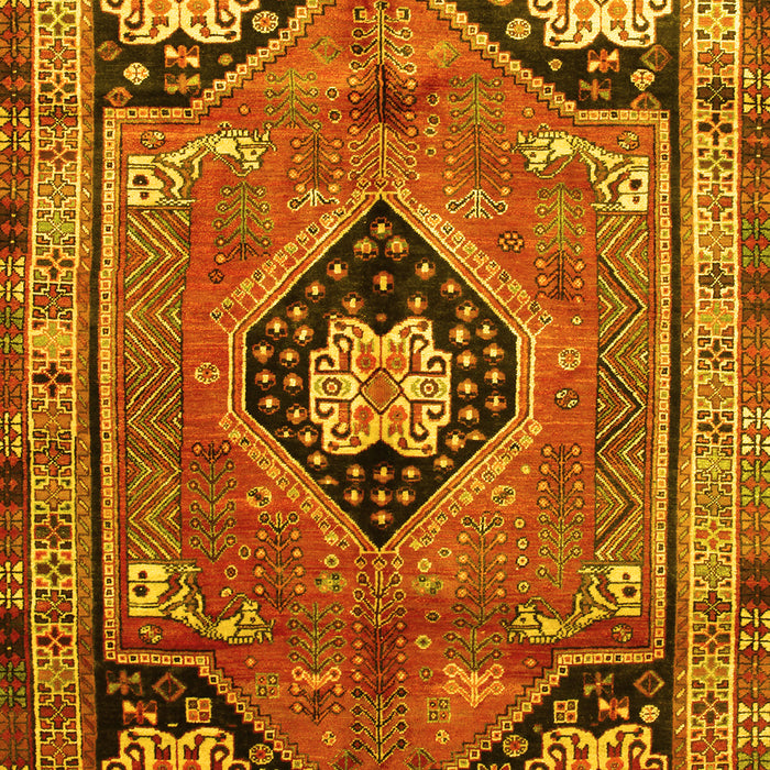Machine Washable Persian Yellow Traditional Rug, wshtr34yw
