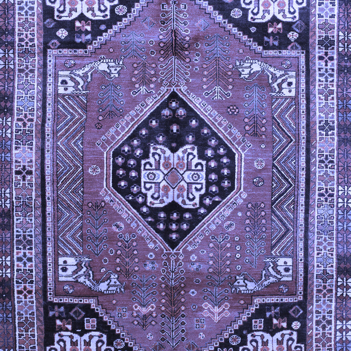 Machine Washable Persian Blue Traditional Rug, wshtr34blu