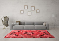 Machine Washable Persian Red Traditional Rug, wshtr34red