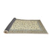 Sideview of Traditional Khaki Green Persian Rug, tr3500