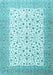 Machine Washable Persian Light Blue Traditional Rug, wshtr3500lblu