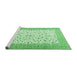 Sideview of Machine Washable Persian Emerald Green Traditional Area Rugs, wshtr3500emgrn
