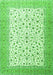 Serging Thickness of Machine Washable Persian Green Traditional Area Rugs, wshtr3500grn