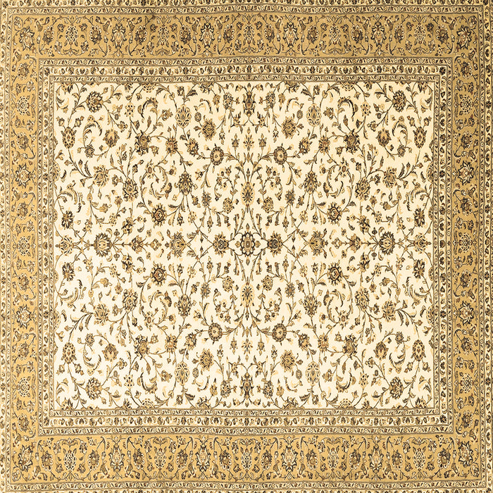 Square Machine Washable Persian Brown Traditional Rug, wshtr3500brn