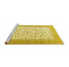 Sideview of Machine Washable Persian Yellow Traditional Rug, wshtr3500yw