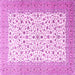 Square Machine Washable Persian Pink Traditional Rug, wshtr3500pnk