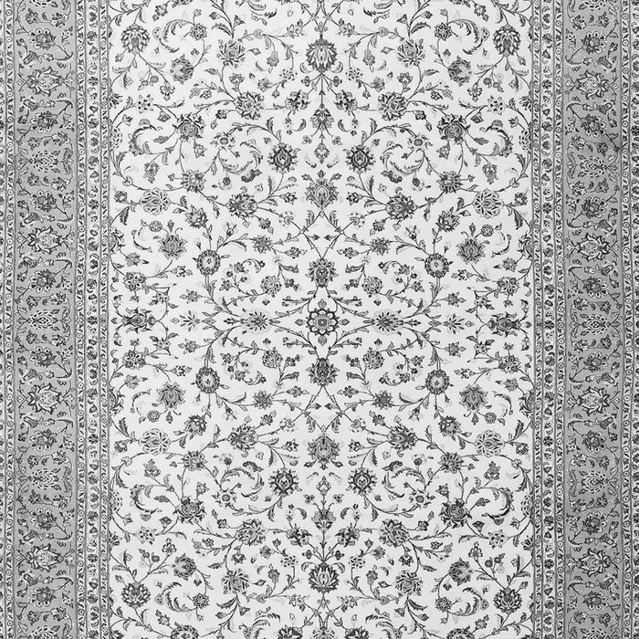 Serging Thickness of Machine Washable Persian Gray Traditional Rug, wshtr3500gry