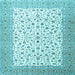 Square Persian Light Blue Traditional Rug, tr3500lblu