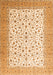 Serging Thickness of Machine Washable Persian Orange Traditional Area Rugs, wshtr3500org