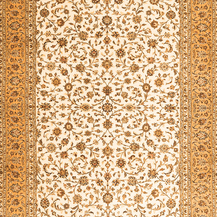 Serging Thickness of Machine Washable Persian Orange Traditional Area Rugs, wshtr3500org