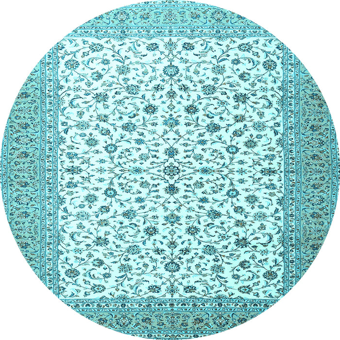Round Persian Light Blue Traditional Rug, tr3500lblu