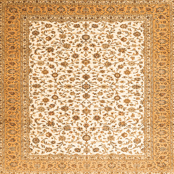 Serging Thickness of Persian Orange Traditional Rug, tr3500org