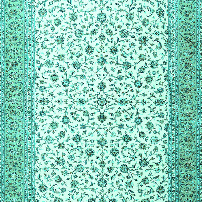 Machine Washable Persian Turquoise Traditional Area Rugs, wshtr3500turq