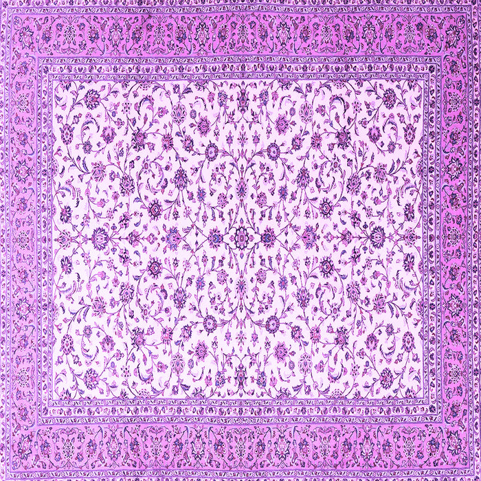 Square Machine Washable Persian Purple Traditional Area Rugs, wshtr3500pur