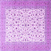 Square Machine Washable Persian Purple Traditional Area Rugs, wshtr3500pur