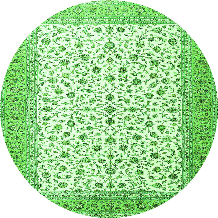 Square Persian Green Traditional Rug, tr3500grn