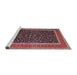 Sideview of Machine Washable Traditional Rosy Pink Rug, wshtr3501