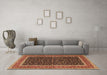 Machine Washable Persian Brown Traditional Rug in a Living Room,, wshtr3501brn