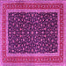 Square Persian Pink Traditional Rug, tr3501pnk