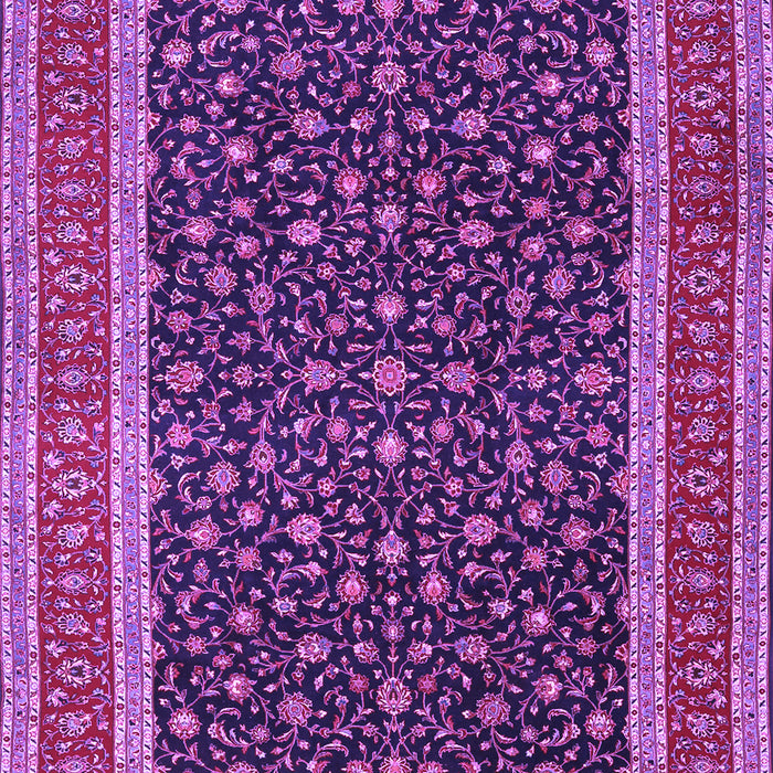 Machine Washable Persian Purple Traditional Area Rugs, wshtr3501pur