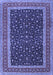 Machine Washable Persian Blue Traditional Rug, wshtr3501blu