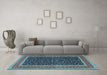 Machine Washable Persian Light Blue Traditional Rug in a Living Room, wshtr3501lblu