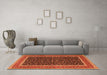 Machine Washable Persian Orange Traditional Area Rugs in a Living Room, wshtr3501org