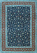 Machine Washable Persian Light Blue Traditional Rug, wshtr3501lblu