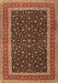 Machine Washable Persian Brown Traditional Rug, wshtr3501brn