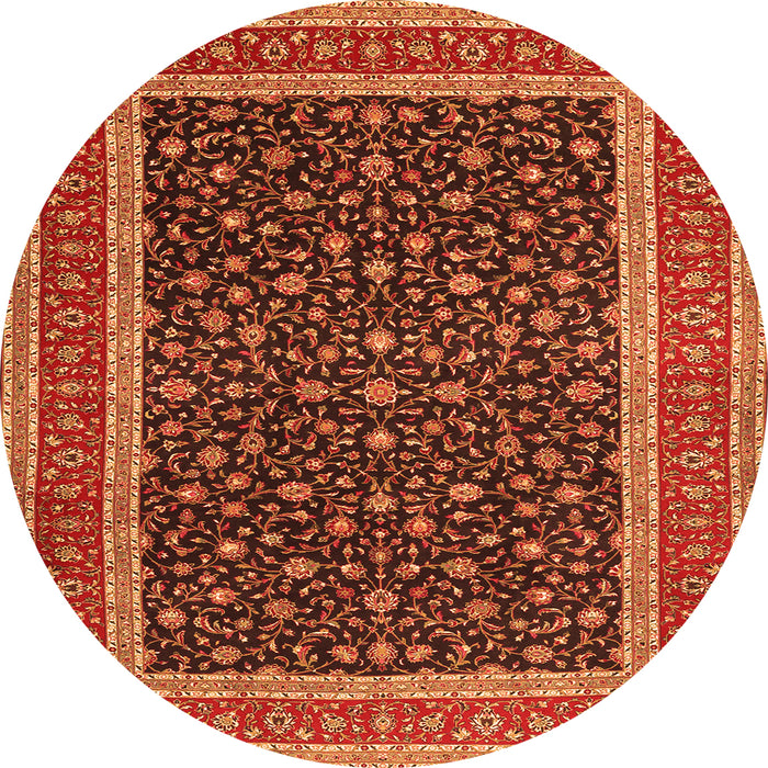 Square Persian Orange Traditional Rug, tr3501org