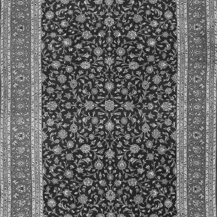Serging Thickness of Machine Washable Persian Gray Traditional Rug, wshtr3501gry