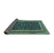 Sideview of Persian Turquoise Traditional Rug, tr3501turq